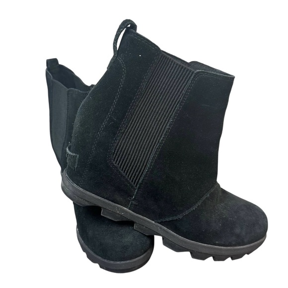 Sorel Joan Rhapsody Chelsea Wedge Boot Suede Size 9 EUC - Picture 3 of 11